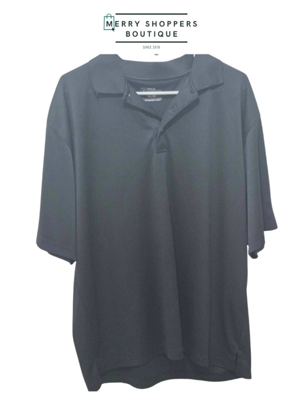Men’s Black Short Sleeve Performance Golf Polo Shirt
